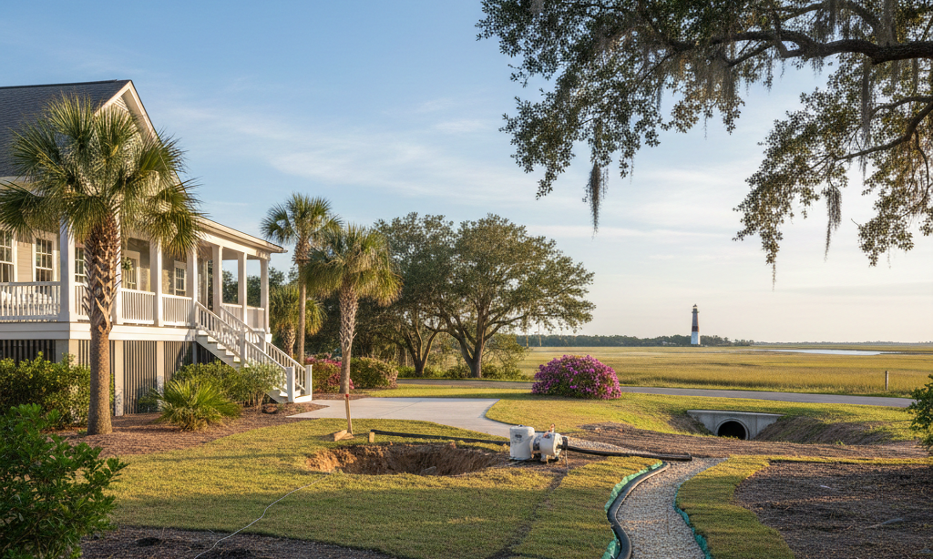 french drainage and sump pumps in beaufort SC